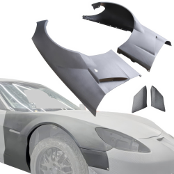 ModeloDrive Carbon Fiber GT3-XL Wide Body Fenders (front) 4pc > Chevrolet Corvette (C6) 2005-2013 image - 12