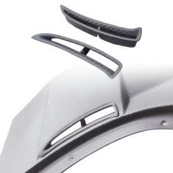ModeloDrive Carbon Fiber GT3-XL Fender Vents (rear) 2pc > Chevrolet Corvette (C6) 2005-2013 image - 1