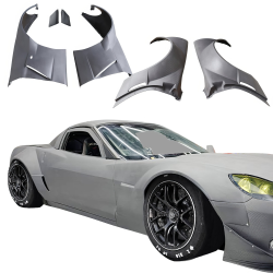 ModeloDrive Carbon Fiber GT3-XL Wide Body Fender Set 6pc > Chevrolet Corvette (C6) 2005-2013 image - 2