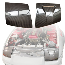 ModeloDrive Carbon Fiber NACA Single Vent Headlight Covers > Nissan 240SX 1989-1994 image - 9