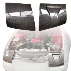 Carbon Fiber NACA Single Vent Headlight Covers > Nissan 240SX 1989-1994 image - 9