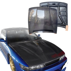 ModeloDrive Carbon Fiber ORI v2 Hood > Nissan Silvia (S13) 1989-1994 image - 1