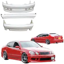 FRP KAZA Body Kit 4pc > Lexus GS300 1998-2005 image - 1