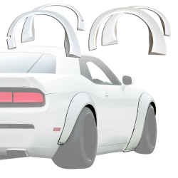 ModeloDrive FRP LBPE Wide Body Flares Set 4pc > Dodge Challenger 2008-2018 image - 4