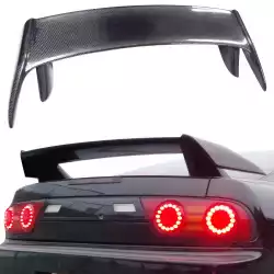 Carbon Fiber Type-X Trunk Spoiler Wing > Nissan 240SX 1989-1994 > 3dr Hatch image - 1