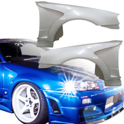 ModeloDrive FRP DLUC Wide Body Fenders (front) 2pc > Nissan Skyline (R34) GTR 1999-2004 image - 1