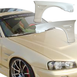 ModeloDrive FRP BSPO Wide Body 20mm Fenders (front) 2pc > Nissan Skyline (R34) GTR 1999-2004 image - 1