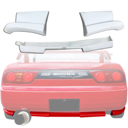 ModeloDrive FRP Type-X Rear Lip Valances 3pc > Nissan 240SX 1989-1994 > 3dr Hatch image - 1