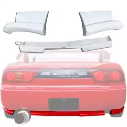 FRP Type-X Rear Lip Valances 3pc > Nissan 240SX 1989-1994 > 3dr Hatch image - 1