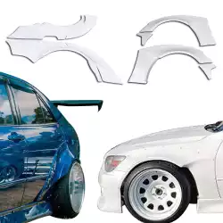 FRP MSV Wide Body 40/65 Fender Flare Set 10pc > Lexus IS300 2000-2005> 4dr image - 4