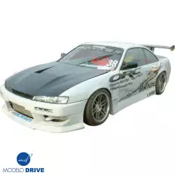 Carbon Fiber MSPO Hood > Nissan 240SX (S14) 1997-1998 image - 2