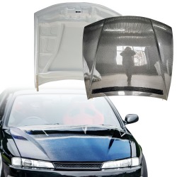 ModeloDrive Carbon Fiber ORI v2 Hood > Nissan 240SX (S14) 1997-1998 image - 1