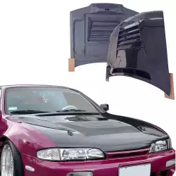 Carbon Fiber DMA D1 Hood > Nissan 240SX (S14) 1995-1996 image - 1