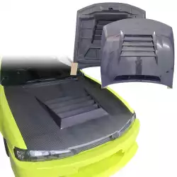 Carbon Fiber DMA D1 Hood > Nissan 240SX (S14) 1997-1998 image - 1