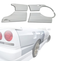 ModeloDrive FRP URA Wide Body Fenders (rear) 4pc > Nissan Skyline (R34) GTT 1999-2004 > 4dr Sedan image - 17