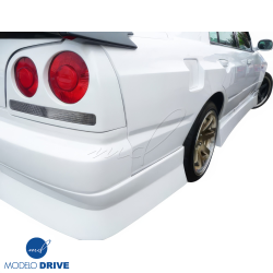 ModeloDrive FRP URA Wide Body Fenders (rear) 4pc > Nissan Skyline (R34) GTT 1999-2004 > 4dr Sedan image - 18