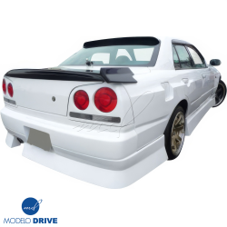 ModeloDrive FRP URA Wide Body Fenders (rear) 4pc > Nissan Skyline (R34) GTT 1999-2004 > 4dr Sedan image - 19
