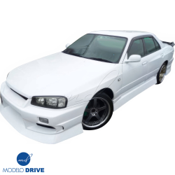 ModeloDrive FRP URA Wide Body Fenders (rear) 4pc > Nissan Skyline (R34) GTT 1999-2004 > 4dr Sedan image - 22