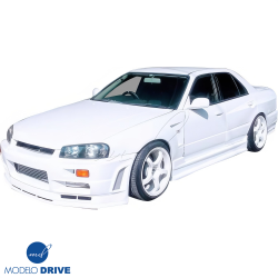 ModeloDrive FRP URA Wide Body Fenders (rear) 4pc > Nissan Skyline (R34) GTT 1999-2004 > 4dr Sedan image - 13
