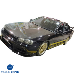 ModeloDrive Carbon Fiber OER Hood > Nissan Skyline (R34) GTS 1999-2004 image - 3
