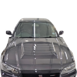 ModeloDrive Carbon Fiber NISM N1 Hood > Nissan Skyline (R34) GTR 1999-2004 image - 9