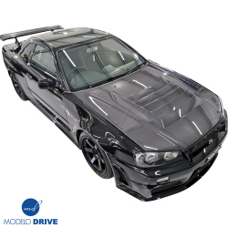 ModeloDrive Carbon Fiber NISM N1 Hood > Nissan Skyline (R34) GTR 1999-2004 image - 11