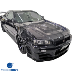 ModeloDrive Carbon Fiber NISM N1 Hood > Nissan Skyline (R34) GTR 1999-2004 image - 12
