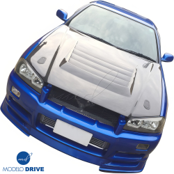 ModeloDrive Carbon Fiber NISM N1 Hood > Nissan Skyline (R34) GTR 1999-2004 image - 2