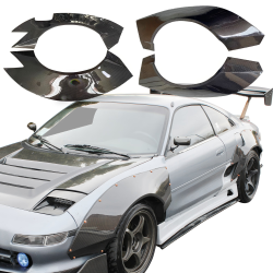 ModeloDrive Carbon Fiber TKYO Wide Body Flares Set > Toyota MR2 (SW20) 1991-1995 image - 2