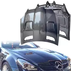 Carbon Fiber BLK Series Hood > Mercedes-Benz SLK (R171) 2005-2011 image - 14