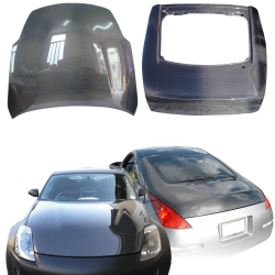 ModeloDrive Carbon Fiber OER HR Hood Hatch Combo > Nissan 350Z (Z33) 2007-2008 image - 2