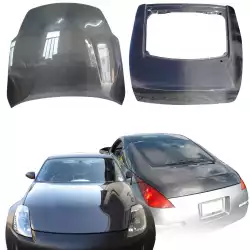 Carbon Fiber OER HR Hood Hatch Combo > Nissan 350Z (Z33) 2007-2008 image - 2