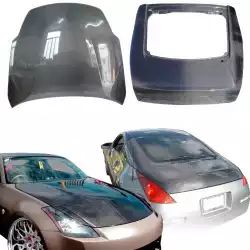 Carbon Fiber OER HR Hood Hatch Combo > Nissan 350Z (Z33) 2007-2008 image - 1