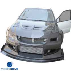 ModeloDrive Carbon Fiber VOLT Race Clam Shell (front) > Mitsubishi Evolution EVO8 EVO9 2003-2006 image - 3