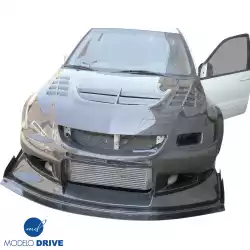 Carbon Fiber VOLT Race Clam Shell (front) > Mitsubishi Evolution EVO8 EVO9 2003-2006 image - 3