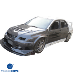ModeloDrive Carbon Fiber VOLT Race Clam Shell (front) > Mitsubishi Evolution EVO8 EVO9 2003-2006 image - 4