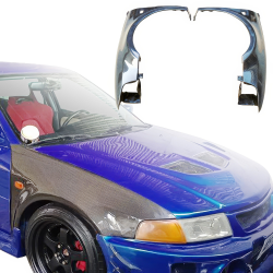 ModeloDrive Carbon Fiber EVO5 Wide Body Fenders (front) > Mitsubishi Evolution EVO5 EVO6 1998-2001> 4dr image - 11