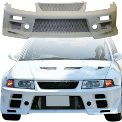 ModeloDrive FRP BSPD Front Bumper > Mitsubishi Evolution EVO5 EVO6 1998-2001> 4dr image - 11