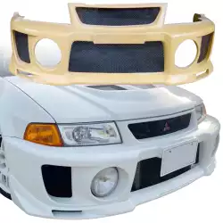 FRP EVO5 Wide Body Front Bumper > Mitsubishi Evolution EVO5 EVO6 1998-2001 image - 6