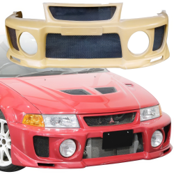 ModeloDrive FRP EVO5 Wide Body Front Bumper > Mitsubishi Evolution EVO5 EVO6 1998-2001 image - 1