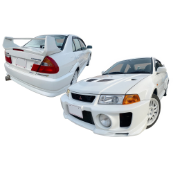 ModeloDrive FRP EVO5 Wide Body Kit w Hood > Mitsubishi Evolution EVO5 EVO6 1998-2001 image - 2