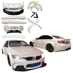 ModeloDrive FRP LBPE Wide Body Kit w Wing > BMW 4-Series (F32) 2014-2020 > 2dr Coupe image - 2