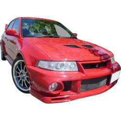 ModeloDrive FRP EVO6 Wide Body Front Bumper > Mitsubishi Evolution EVO5 EVO6 1998-2001 image - 1