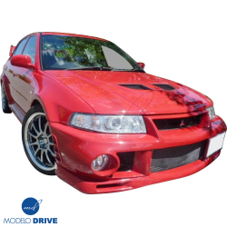 ModeloDrive FRP EVO6 Wide Body Front Bumper > Mitsubishi Evolution EVO5 EVO6 1998-2001 image - 2