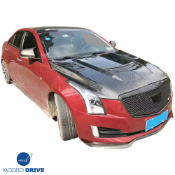 ModeloDrive Carbon Fiber ACON Vented Hood > Cadillac ATS 2012-2019 image - 2