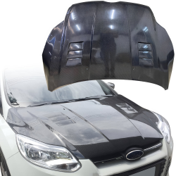 ModeloDrive Carbon Fiber KR Vented Hood > Ford Focus 2012-2014 image - 14