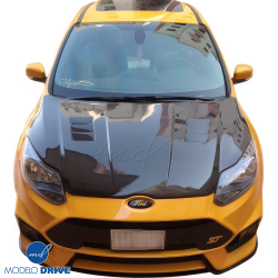 ModeloDrive Carbon Fiber KR Vented Hood > Ford Focus 2012-2014 image - 18