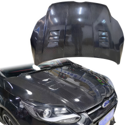 ModeloDrive Carbon Fiber KR Vented Hood > Ford Focus 2012-2014 image - 1