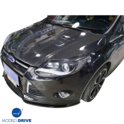 ModeloDrive Carbon Fiber KR Vented Hood > Ford Focus 2012-2014 image - 2