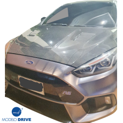 ModeloDrive Carbon Fiber KR Vented Hood > Ford Focus 2015-2018 image - 11